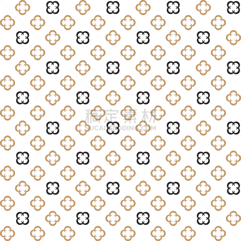 black and beige quatrefoil outline pattern