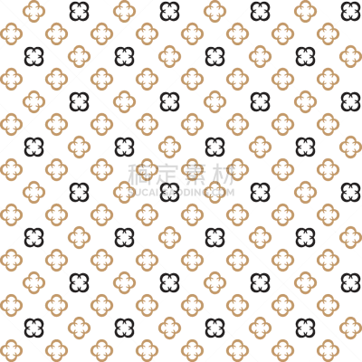 black and beige quatrefoil outline pattern