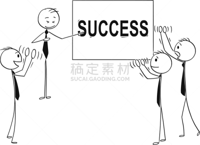 鼓掌欢迎,商务人士,演说家,卡通,商务,人,男商人,男人,团队