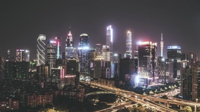 T/L广州夜景天际线/中国广东