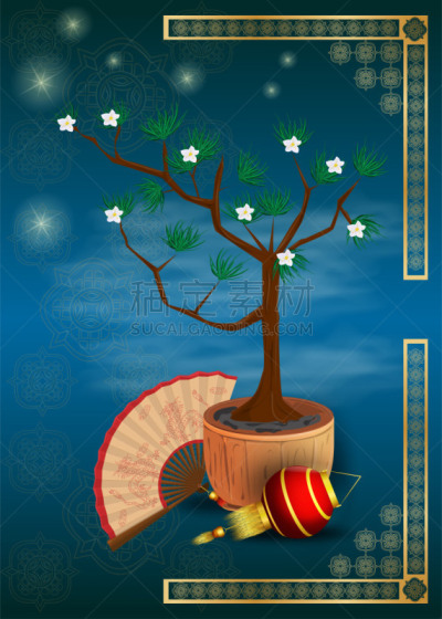 手电筒,锅,几乎,扇子,盆景,自然,花瓶,垂直画幅,边框,图像