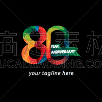 周年纪念,模板,数字80,商务,50年节,请柬,事件,设计,问候