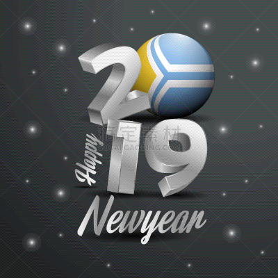 图瓦共和国,2019,抽象,字体,新年前夕,华丽的,请柬,壁纸,问候