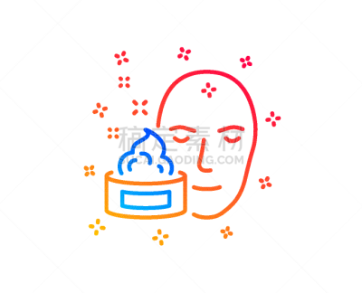 防晒霜,面霜,标志,线图标,健康保健,图像,身体保养,化妆用品,矢量,美容
