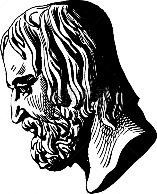 Euripides,白色,矢量,名声,Named Playwright,图像,雕刻图像,黑色,复古