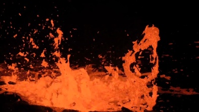 埃塞俄比亚埃尔塔阿勒火山的熔岩湖