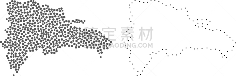 斑点,多米尼加共和国,地形图,轮廓,自然地理,国内著名景点,几何形状,概念,矢量