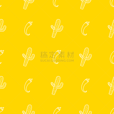 仙人掌,四方连续纹样,辣椒,夏天,轮廓,纺织品,冷,热,植物学