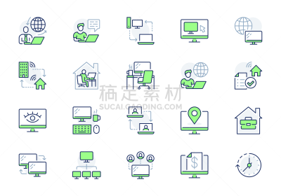 职业,轮廓,矢量,办公室,计算机图标,笔记本电脑,绘画插图,商务