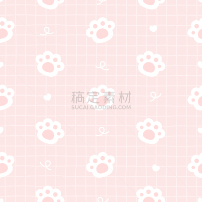 可爱的,爪子,背景,四方连续纹样,猫,脚印,纺织品,柔和色,动物
