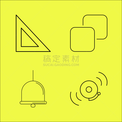 直的,图标集,矢量,三角板,图像,标志,石洞壁画