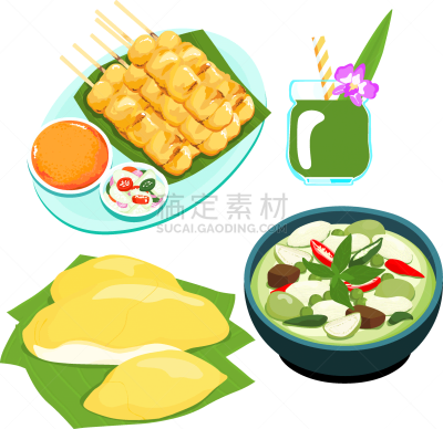食品,绿色,泰国人,咖喱,亚洲,兰花,奶油,膳食,奉承,布置