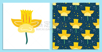 天气,野花,黄色,明信片,植物群,小的,边框,花,设计