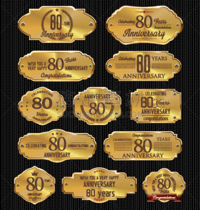 周年纪念,黄金,标签,80岁以上,生日,商务,50年节,闪亮的,收集