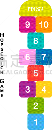 跳房子游戏,游戏,分离着色,矢量,儿童,距离标记,设计,休闲,教育,绘制