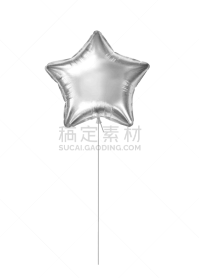 星形,银色,氦气球,商务,周年纪念,请柬,事件,一个物体,背景分离,风