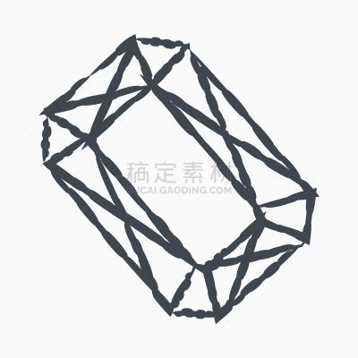 分离着色,图标,钻石,白色背景,华贵,球座,模板,复古