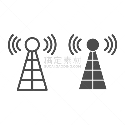 雷达,绘画插图,白色,轮廓,符号,无线电通信塔,计算机图标,数字10,矢量,移动应用程序