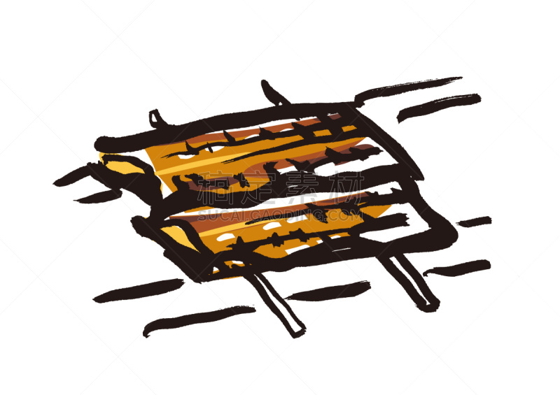 鳗鱼,绘画插图,格子烤肉,海产,日本食品,食品,碳烤,图像,成分,鳗蒲烧