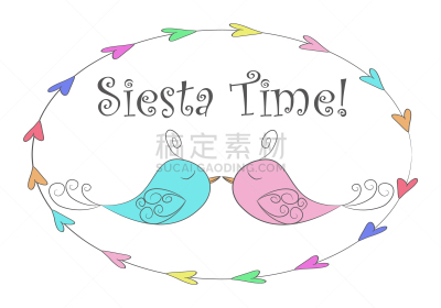 鸟类,伴侣,可爱的,黄色,明信片,文字,午睡,问候,睡觉,庆祝