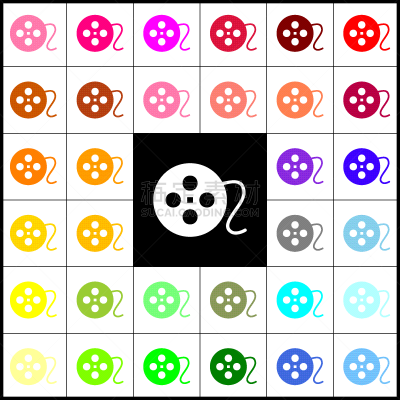 数字33,影片,标志,圆形,色彩鲜艳,水笔,毛毡制品,白色,黄色,商务