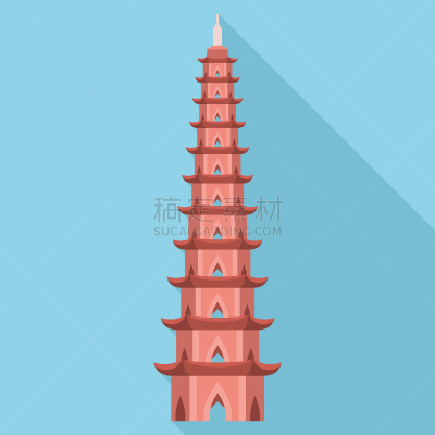 塔,宝塔,图标,扁平化设计,旅途,传统,传单,建筑业