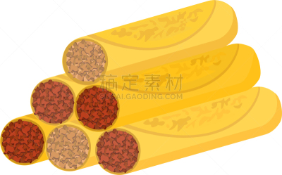 小的,墨西哥,玉米饼,墨西哥肉卷,图标,平坦的,拉美人和西班牙裔人,黄色,热,卷起