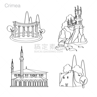克里米亚,国际著名景点,绘画插图,国内著名景点,雅尔塔,东正教,护送队,辛菲洛普,布置
