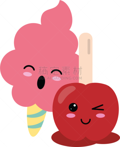 糖果,甜点心,可爱,卡通,可爱的,清新,食品,焦糖,餐馆,爱