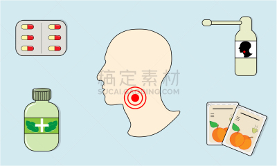 喉咙,健康保健,药,病人,组物体,白色,支气管炎,喉咙痛,痛苦