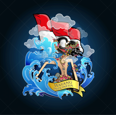 印度尼西亚,符号,传统,华丽的,贺卡,木偶,云,复古风格,虚拟角色,阴影