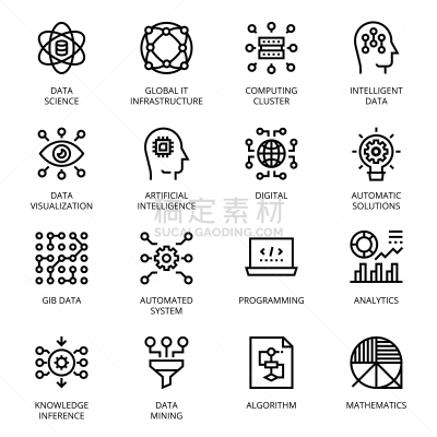 科学,数据,计算机图标,轮廓,计算机设备,有序,图表,技术,联系