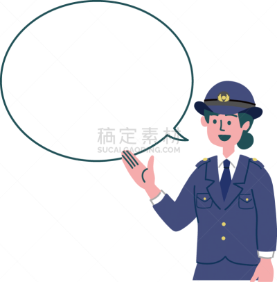 女人,警官,做手势,线条,警察局,简单,绘画插图,问号,问题,评论员