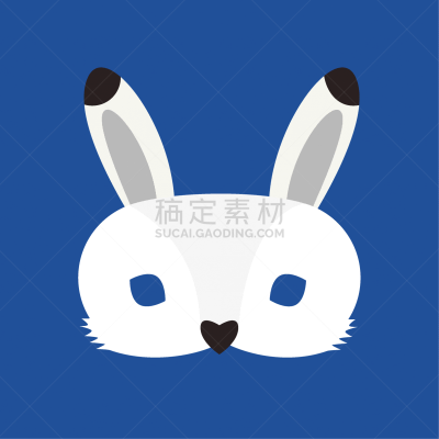 化妆面具,动物,北极兔,卡通,北极,背景分离,哺乳纲,旅游嘉年华,杆
