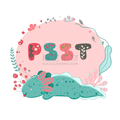 可爱的,Axolotl,可爱,绘画插图,小的,动物,两栖纲,剪贴画,吉祥物,欢乐