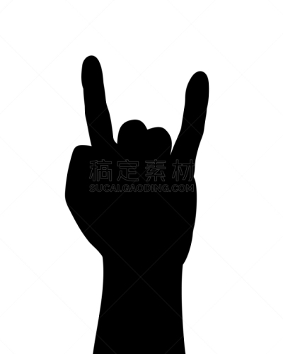 金属,黑色,手势语,举起手,铜管乐器,白色,分离着色,轮廓,英戴克斯,剪影