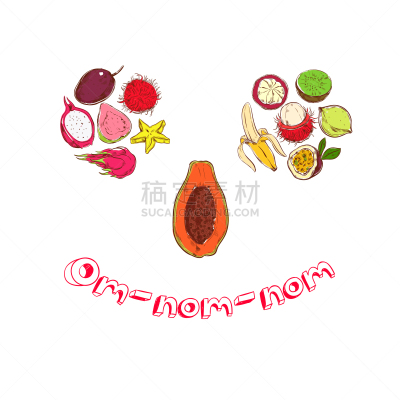 概念,草图,热带水果,鸡尾酒,有机食品,自然,清新,食品,图像,切片食物