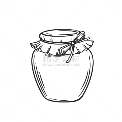 蜂蜜,广口瓶,轮廓,符号,食品,图像,糖浆,复古风格,自制的,品牌名称