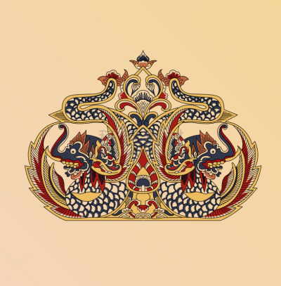 爪哇,井里汶,矢量,图像,那加河,插画,象,马来西亚人,龙,实验