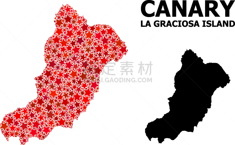 红色,La Graciosa,岛,星形,优美,五彩纸屑,一个物体,顺化,概念