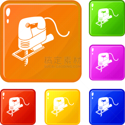 彩色图片,竖锯,符号,白色,分离着色,专业人员,制造机器,木工,布置,收集