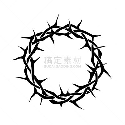 王冠,图像,荆棘,形状,圆形,爱,剪影