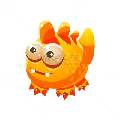 宠物,黄色,龙,快乐,图像,动物,尖牙,外星人,矢量,想象