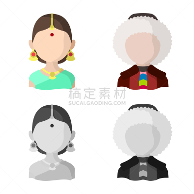 房地产,图标,分离着色,衣服,亚洲,传统,设计,模仿,收集,装饰