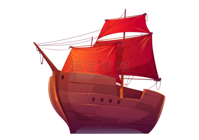 木制,红色,矢量,帆,船,旅途,波兰,新闻解说,背景分离,新闻记者