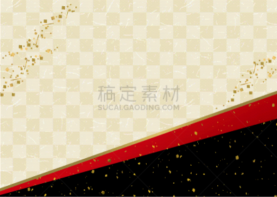 背景,日本,三个物体,传统,折纸工艺,华贵,边框,新年前夕,简单,绘画插图