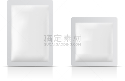 食品,化妆用品,小包,空白的,塑胶,分离着色,白色,湿,包装,包