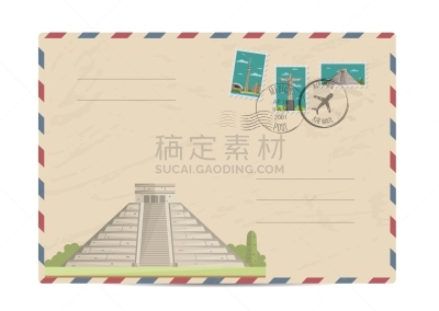 信封,邮件,航空邮件,明信片,传统,名声,信函,图像,复古