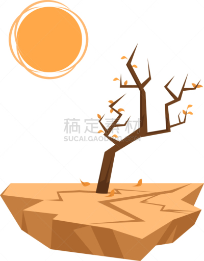 泥土,白色,分离着色,干的,秧苗,气候,热,华氏温标,树
