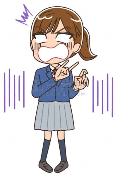彩色运动茄克,女人,制服,女生,表现消极,高处,青年女人,女高中生,儿童,初中学生